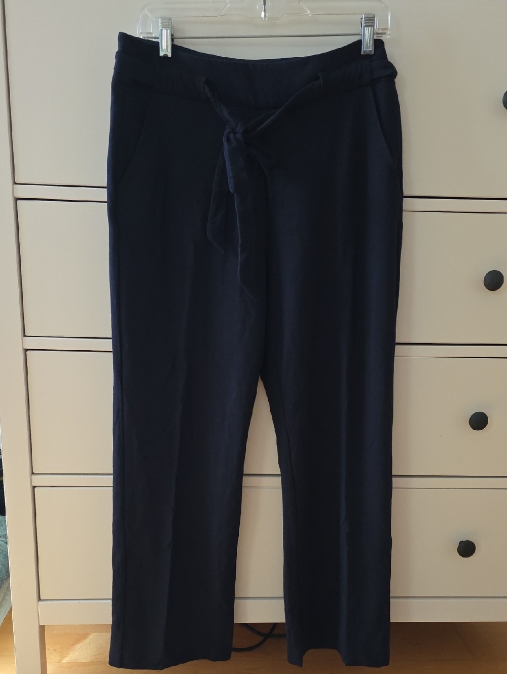 CAbi Navy Drawstring Knit Pants